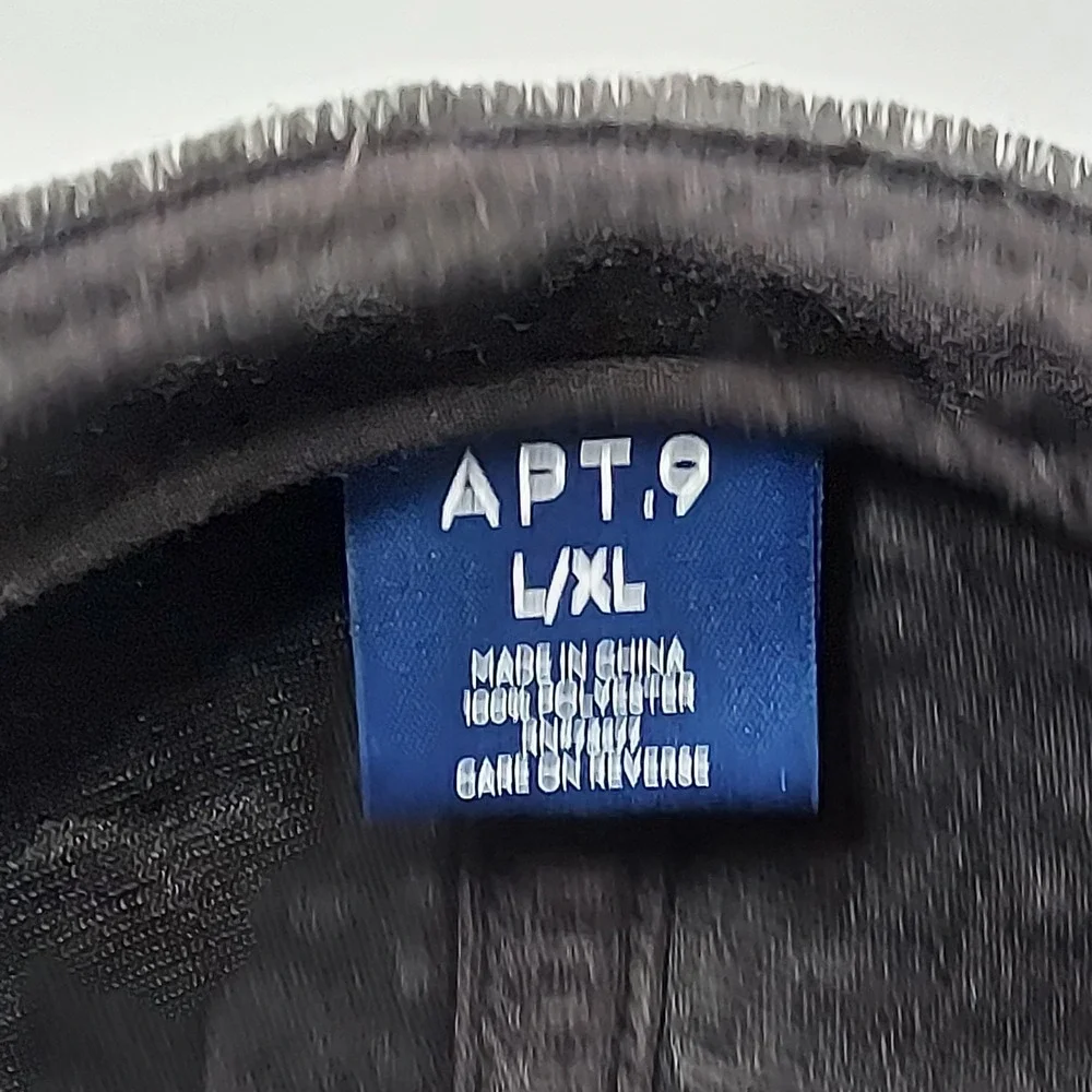 APT.9 Hat Flat Cap Newsboy Ivy Fitted Mens XL Gray‎ Knit Lined Casual Fall Warm